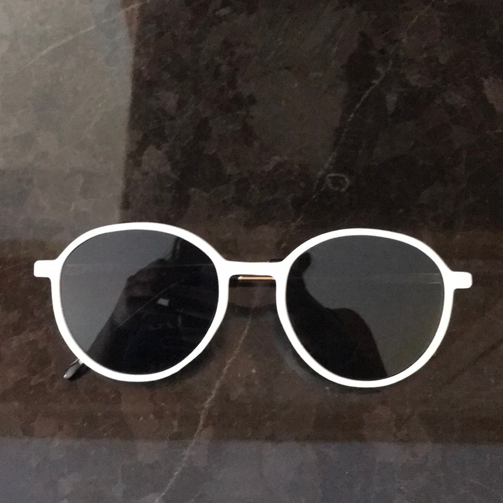 Never Worn White with Gold Detail Sunglasses